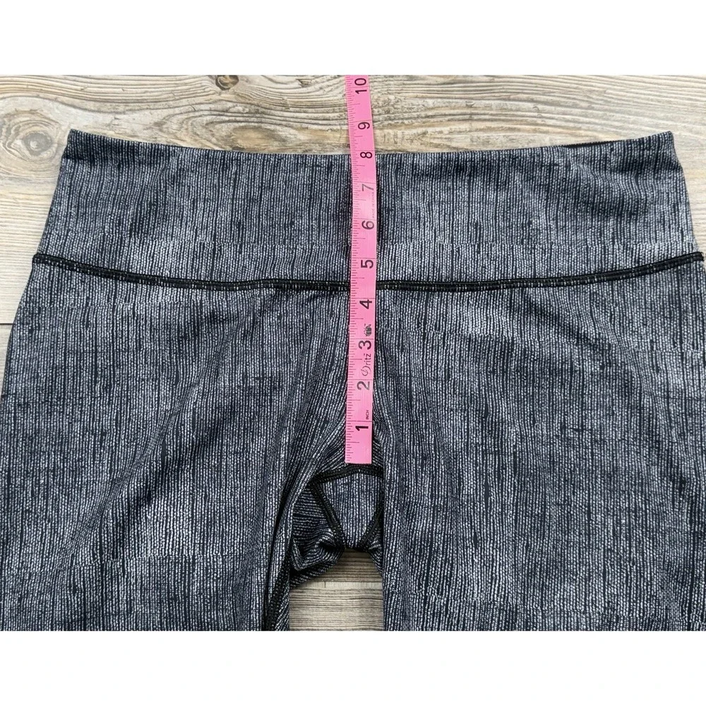Lululemon‎ Womens Size 10 Wunder Under Crop Leggings Luxtreme Burlap Black Dune